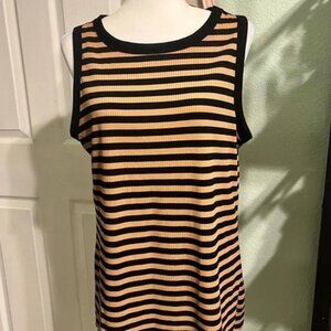 Lane Bryant Stylish Black and Gold Tank  •Excellent Condition•